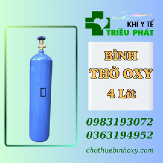 BÌNH KHÍ OXY Y TẾ 4 LÍT